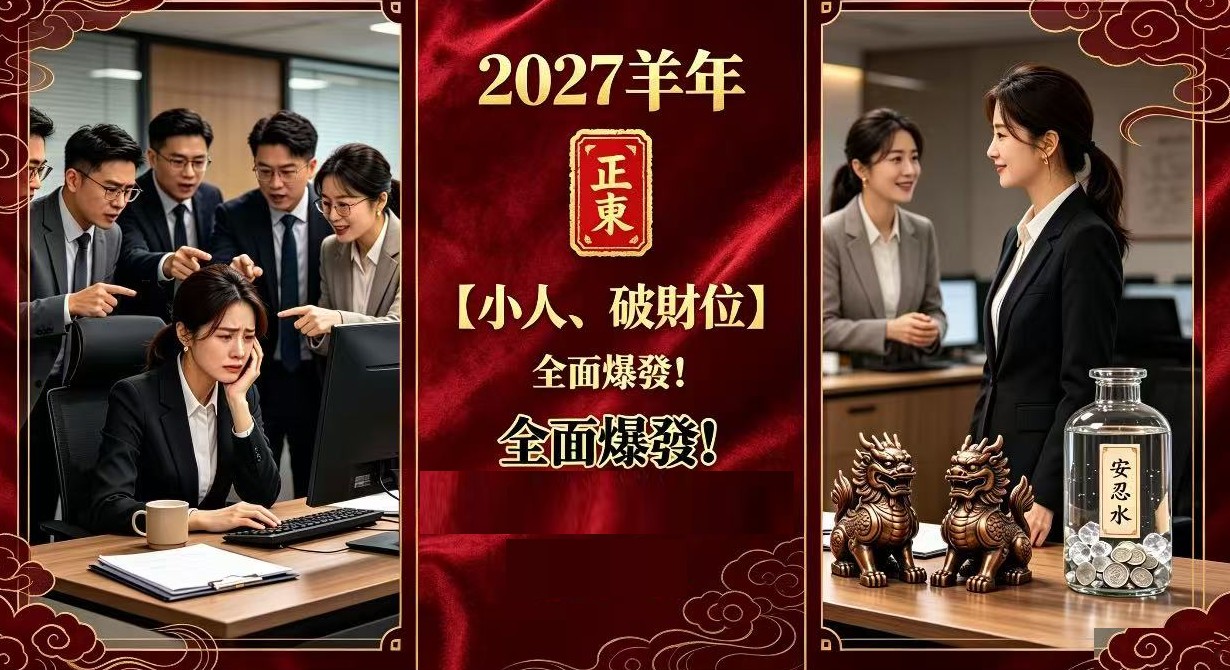2027羊年【正東小人破財位】