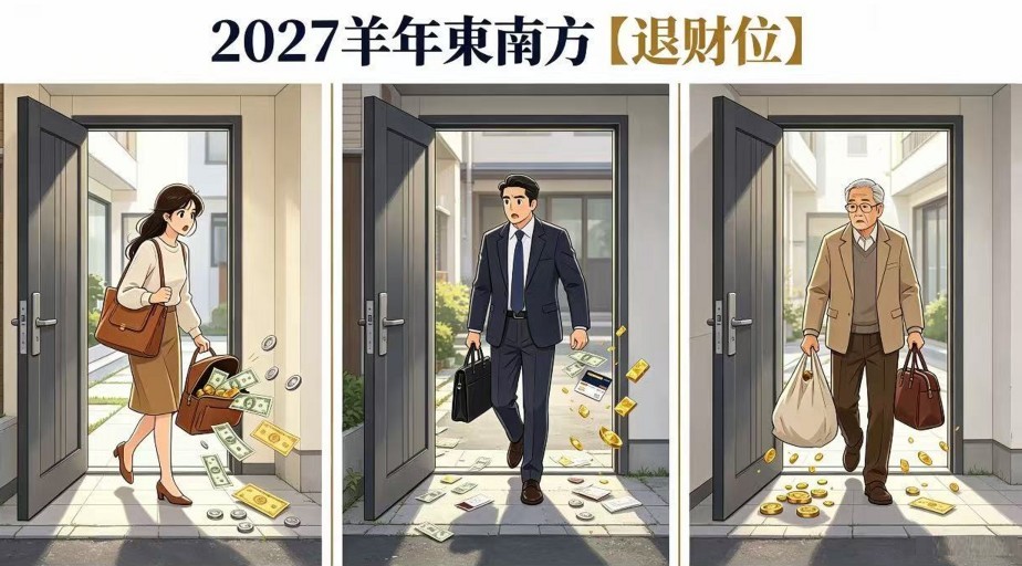 2027羊年【東南退財位】